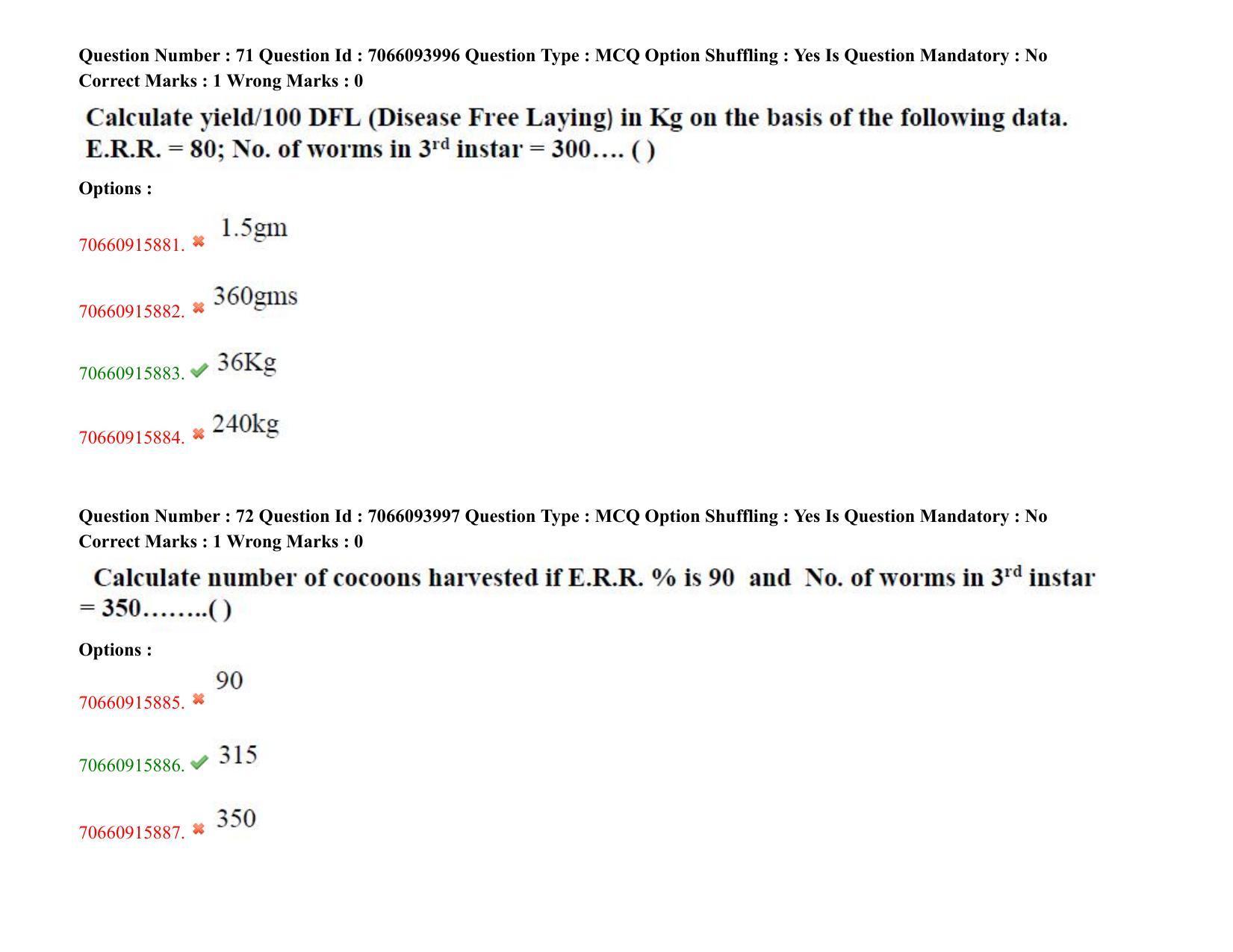 TS CPGET 2020 PGD in Sericulture (Shift 2) Question Paper with Answer Key - Page 45
