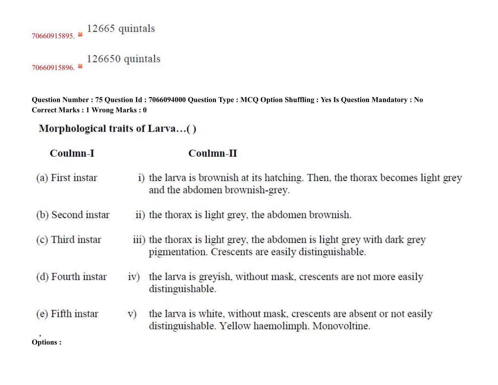 TS CPGET 2020 PGD in Sericulture (Shift 2) Question Paper with Answer Key - Page 47
