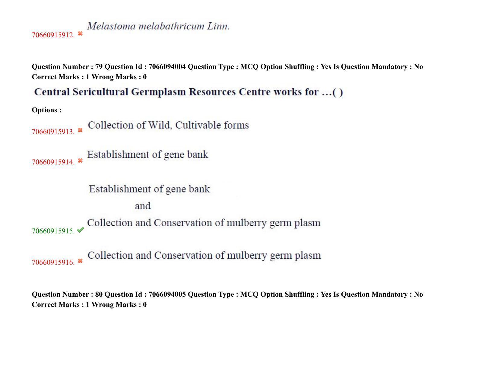 TS CPGET 2020 PGD in Sericulture (Shift 2) Question Paper with Answer Key - Page 50