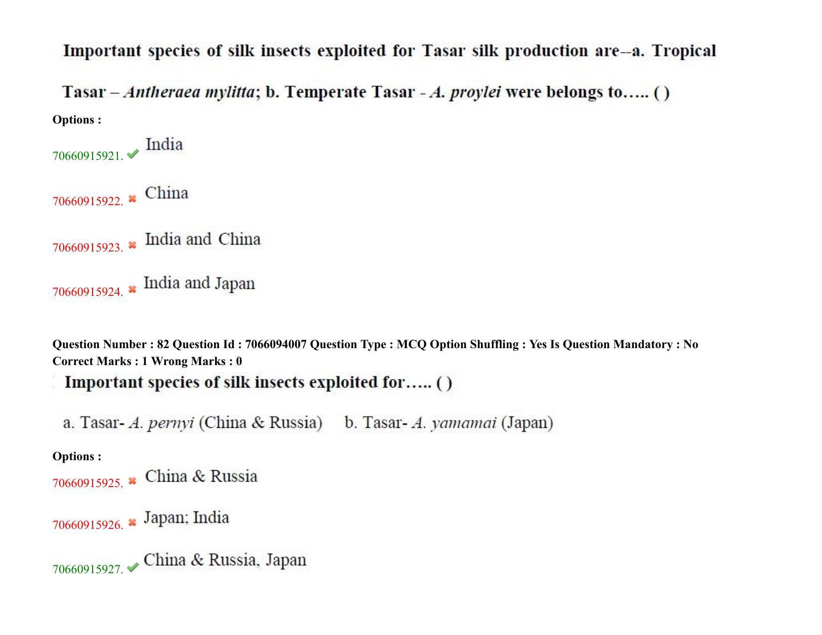 TS CPGET 2020 PGD in Sericulture (Shift 2) Question Paper with Answer Key - Page 52