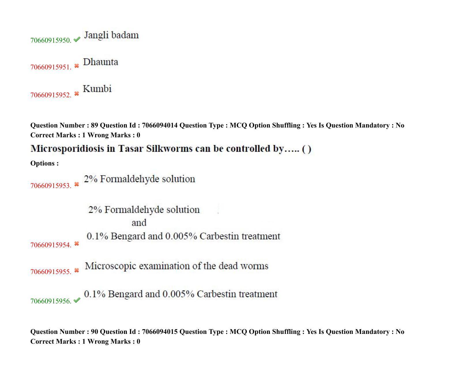 TS CPGET 2020 PGD in Sericulture (Shift 2) Question Paper with Answer Key - Page 56