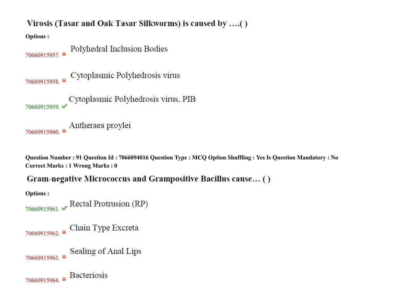 TS CPGET 2020 PGD in Sericulture (Shift 2) Question Paper with Answer Key - Page 57