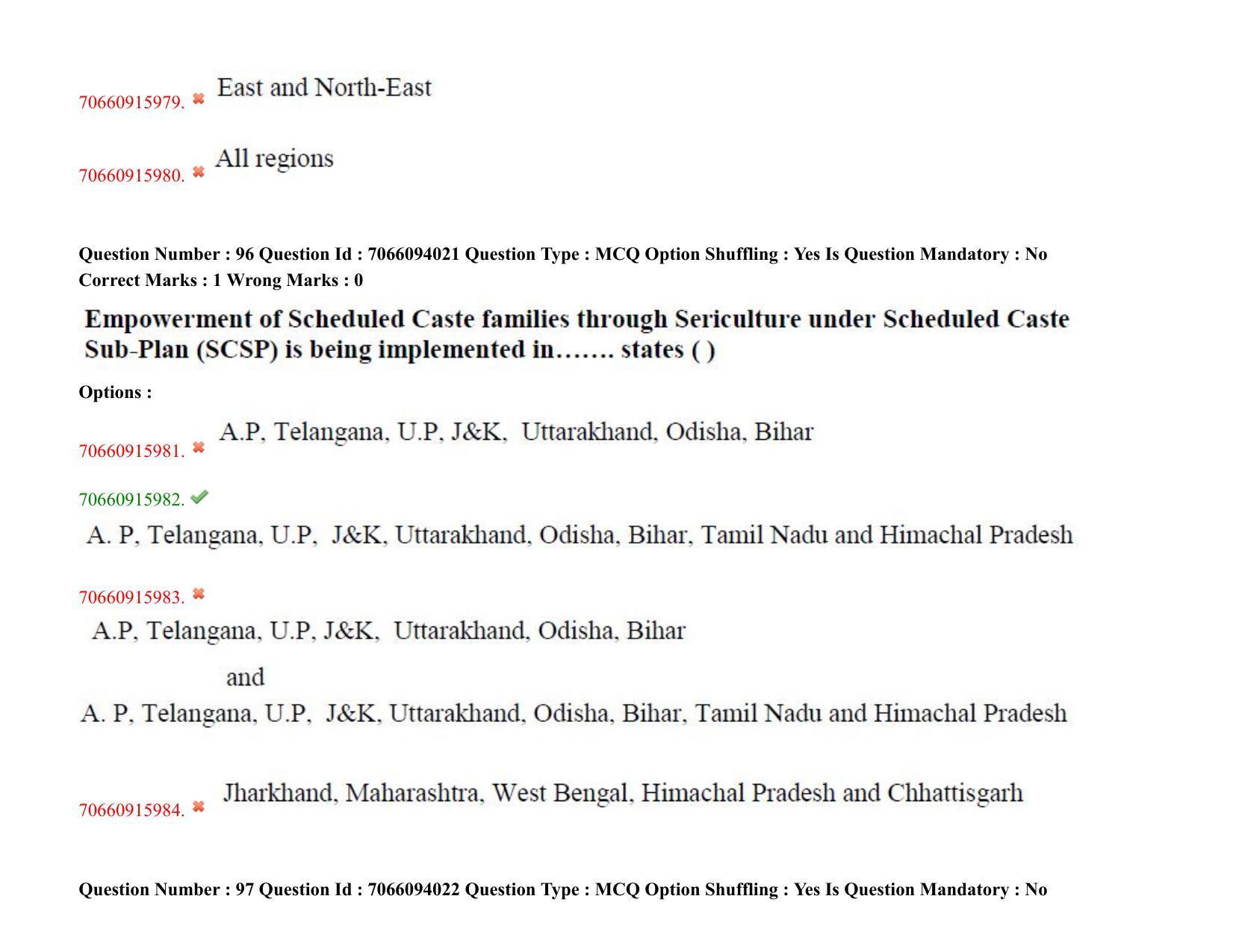 TS CPGET 2020 PGD in Sericulture (Shift 2) Question Paper with Answer Key - Page 60