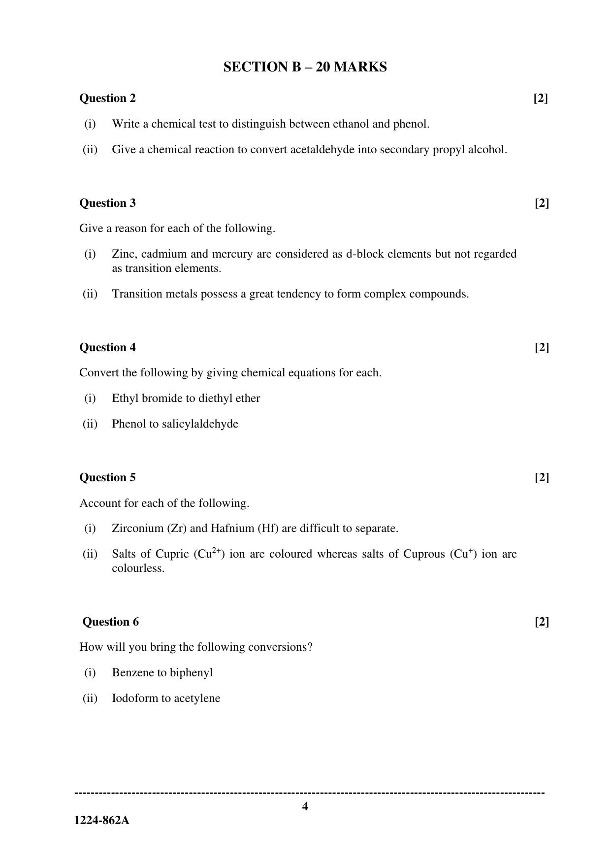ISC Class 12 Chemistry 2024 Question Paper - Page 4