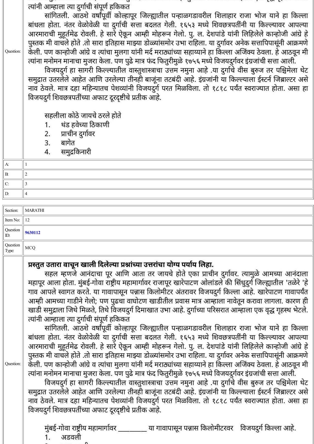 CUET 2022 Question Paper of Marathi - Page 8