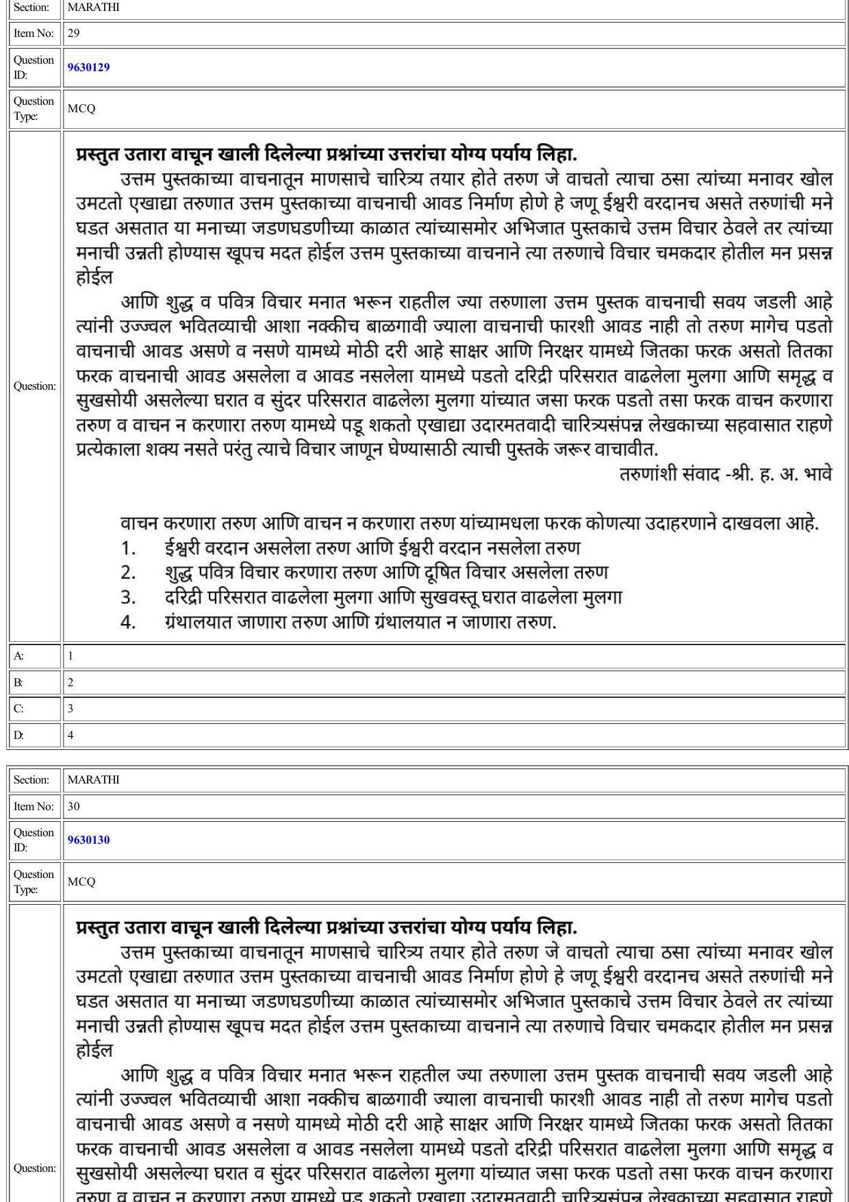 CUET 2022 Question Paper of Marathi - Page 20