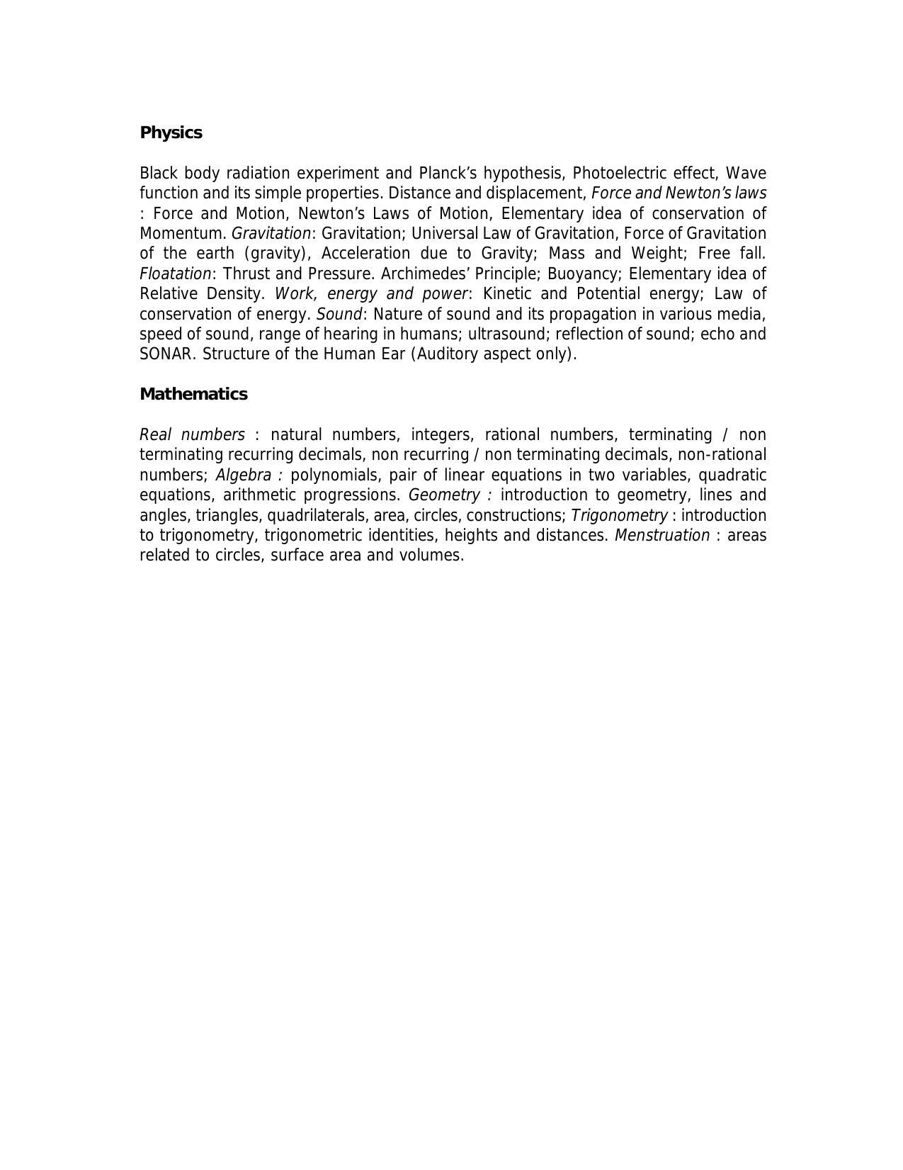 AMU Entrance Exam: M.Sc. Remote Sensing & GIS Applications Syllabus - Page 2