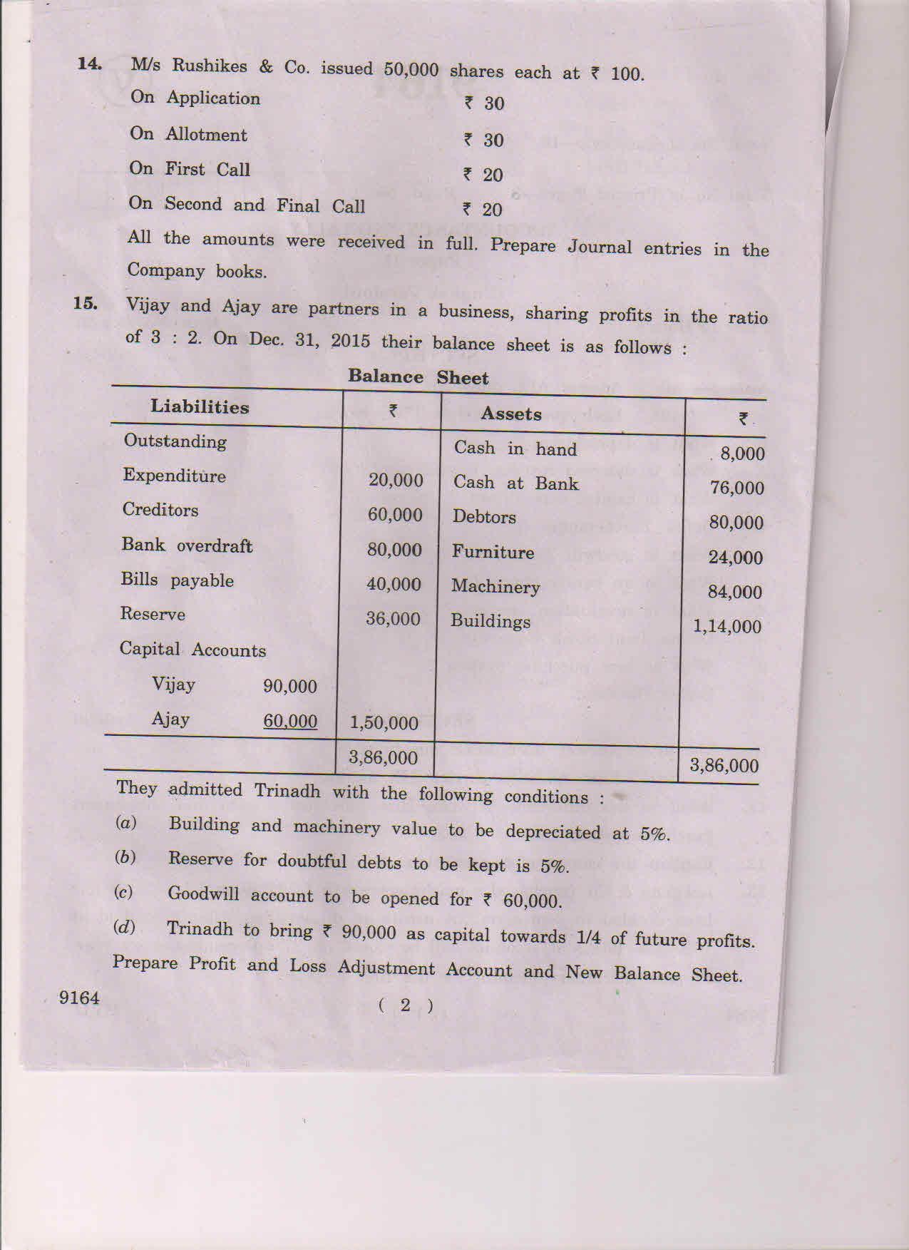 AP Inter 2nd Year Accountancy and Tally-II March-2019-Vocational Question Paper - Page 2