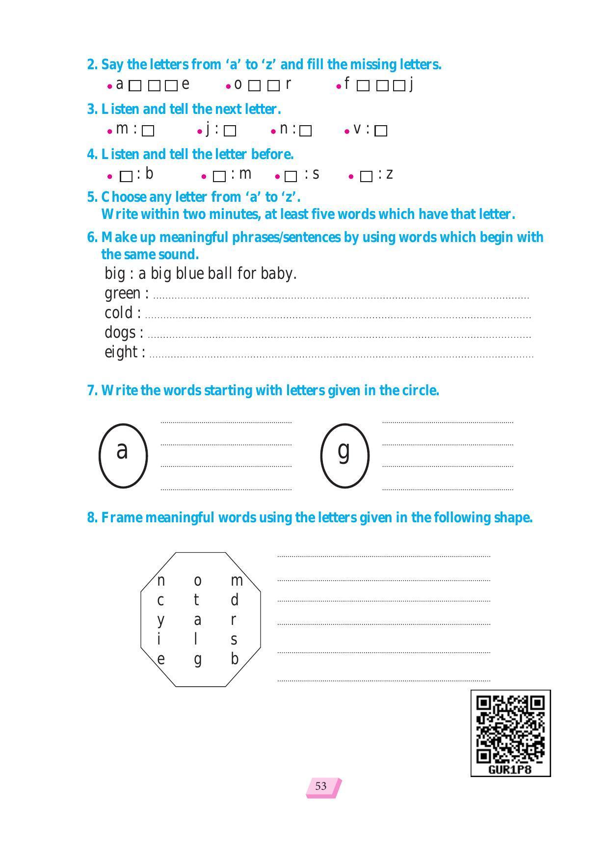 Maharashtra Board Class 1 English Textbook - Page 63