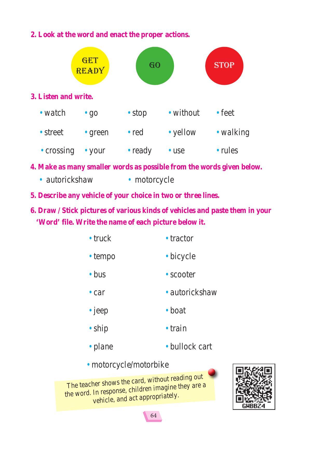 Maharashtra Board Class 1 English Textbook - Page 74