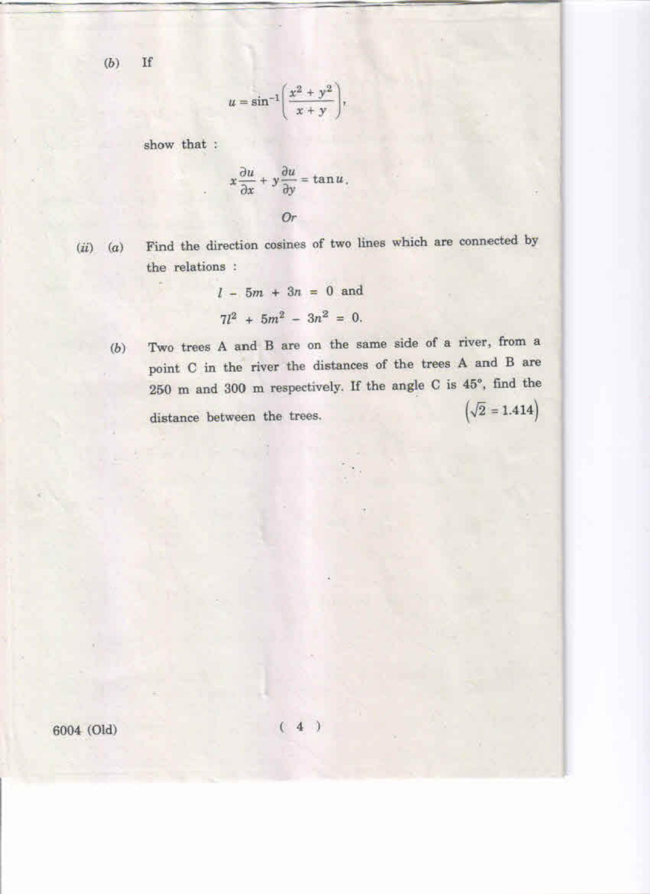 AP Inter 1st Year Mathematics(Bridge Course)-I (Old) May-2019-Vocational Question Paper - Page 4
