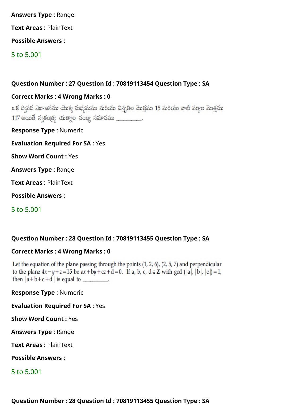 JEE Mains 2021: B Arch & B Planning Telugu (Shift 2) 23-02-2021 Question Paper - Page 29
