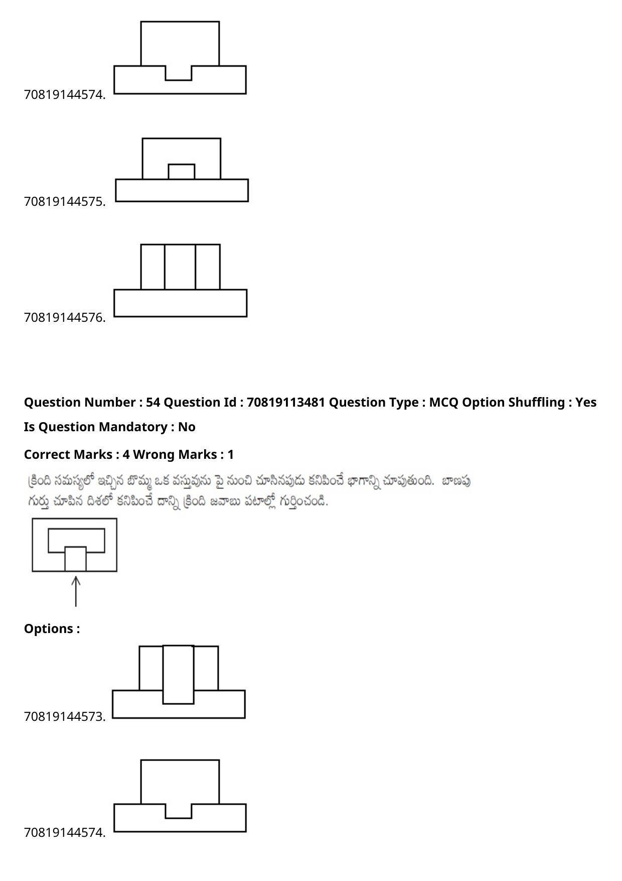 JEE Mains 2021: B Arch & B Planning Telugu (Shift 2) 23-02-2021 Question Paper - Page 62