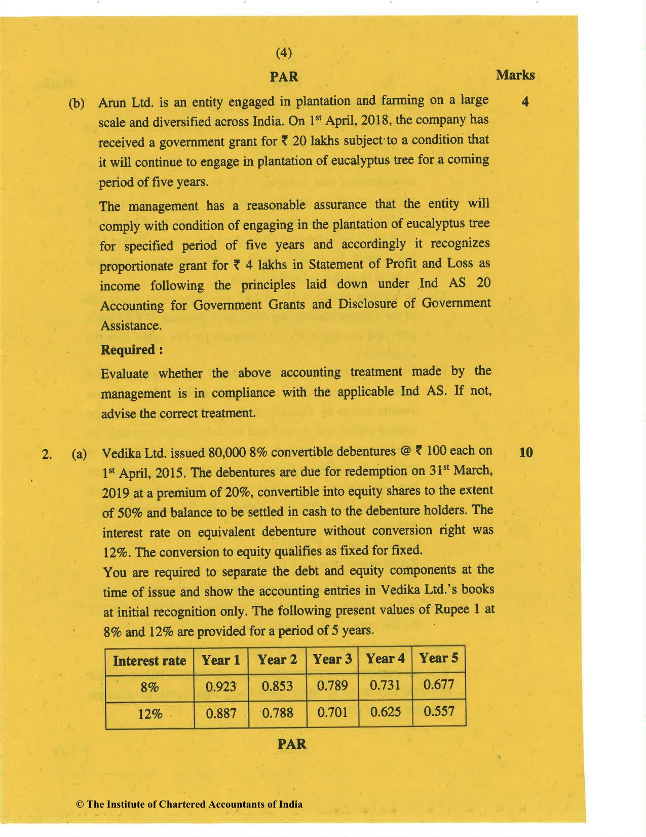 CA Final Nov 2019 Question Paper - Paper 1 – Financial Reporting - Page 4