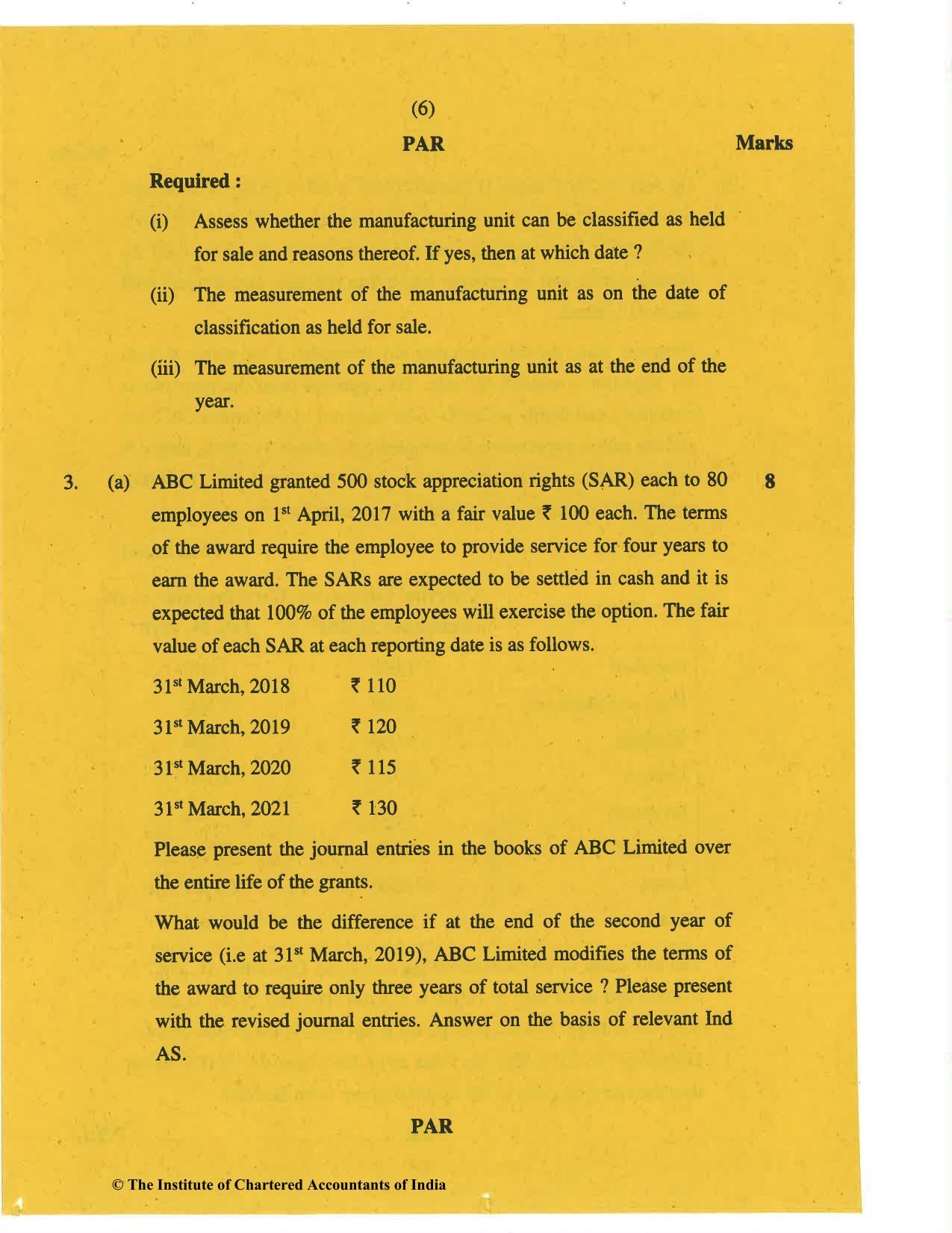 CA Final Nov 2019 Question Paper - Paper 1 – Financial Reporting - Page 6