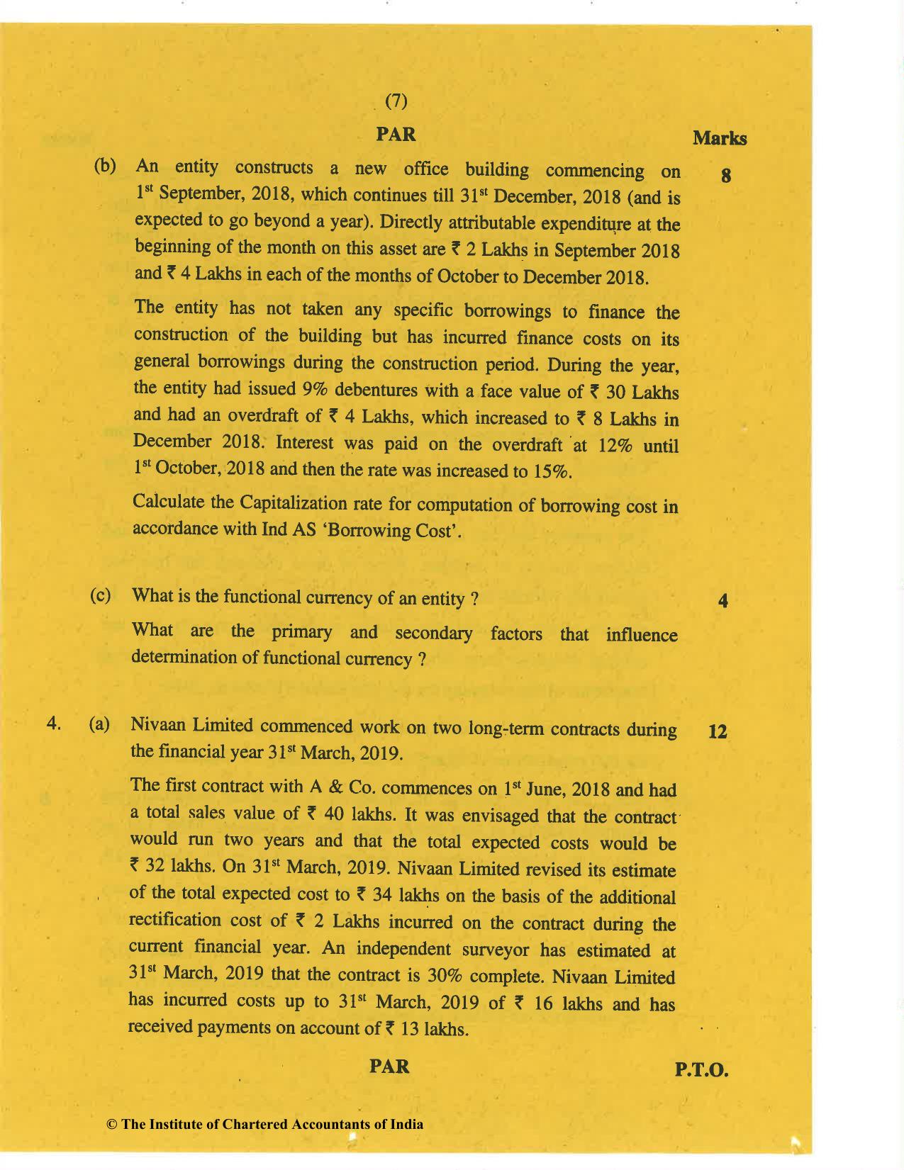 CA Final Nov 2019 Question Paper - Paper 1 – Financial Reporting - Page 7