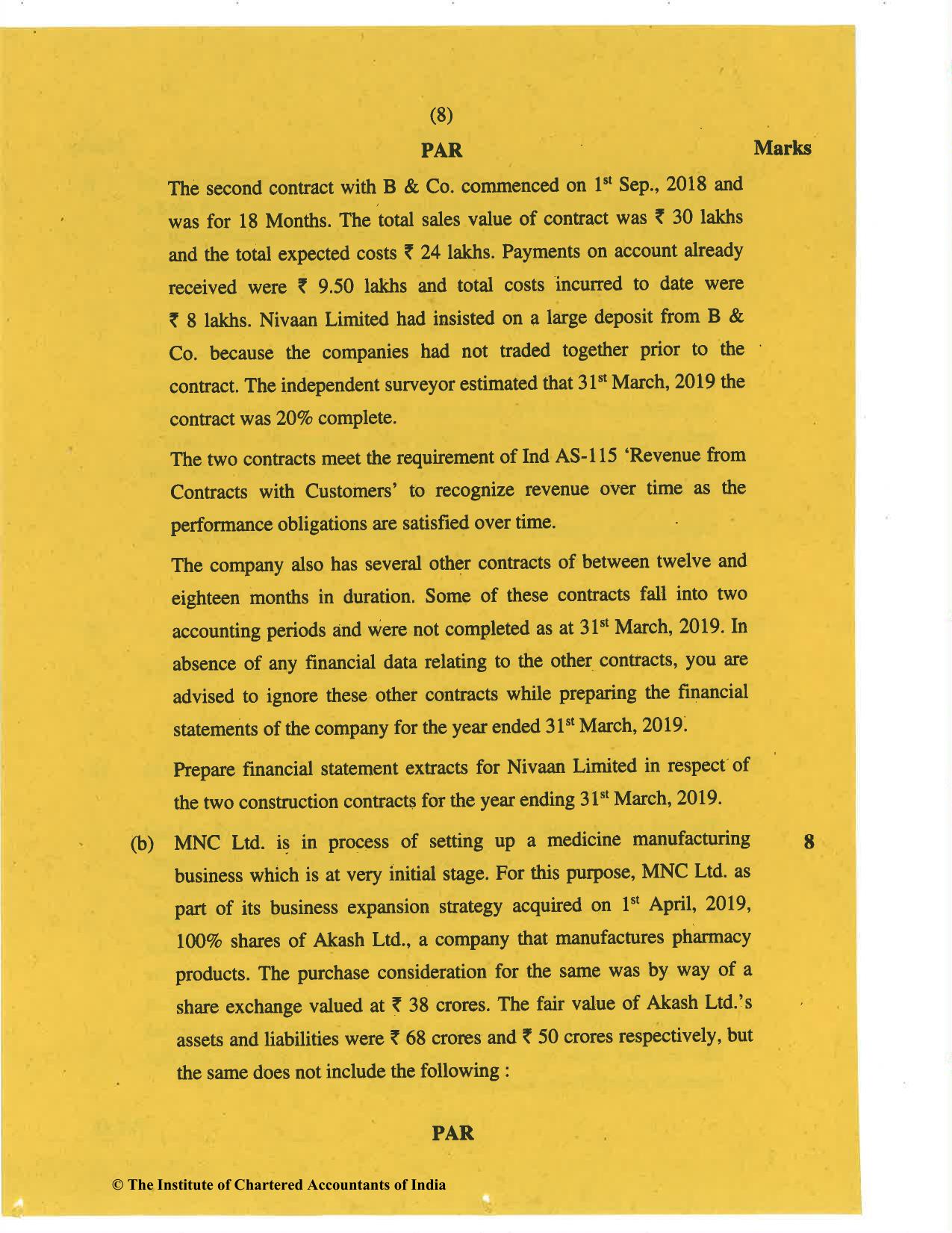CA Final Nov 2019 Question Paper - Paper 1 – Financial Reporting - Page 8
