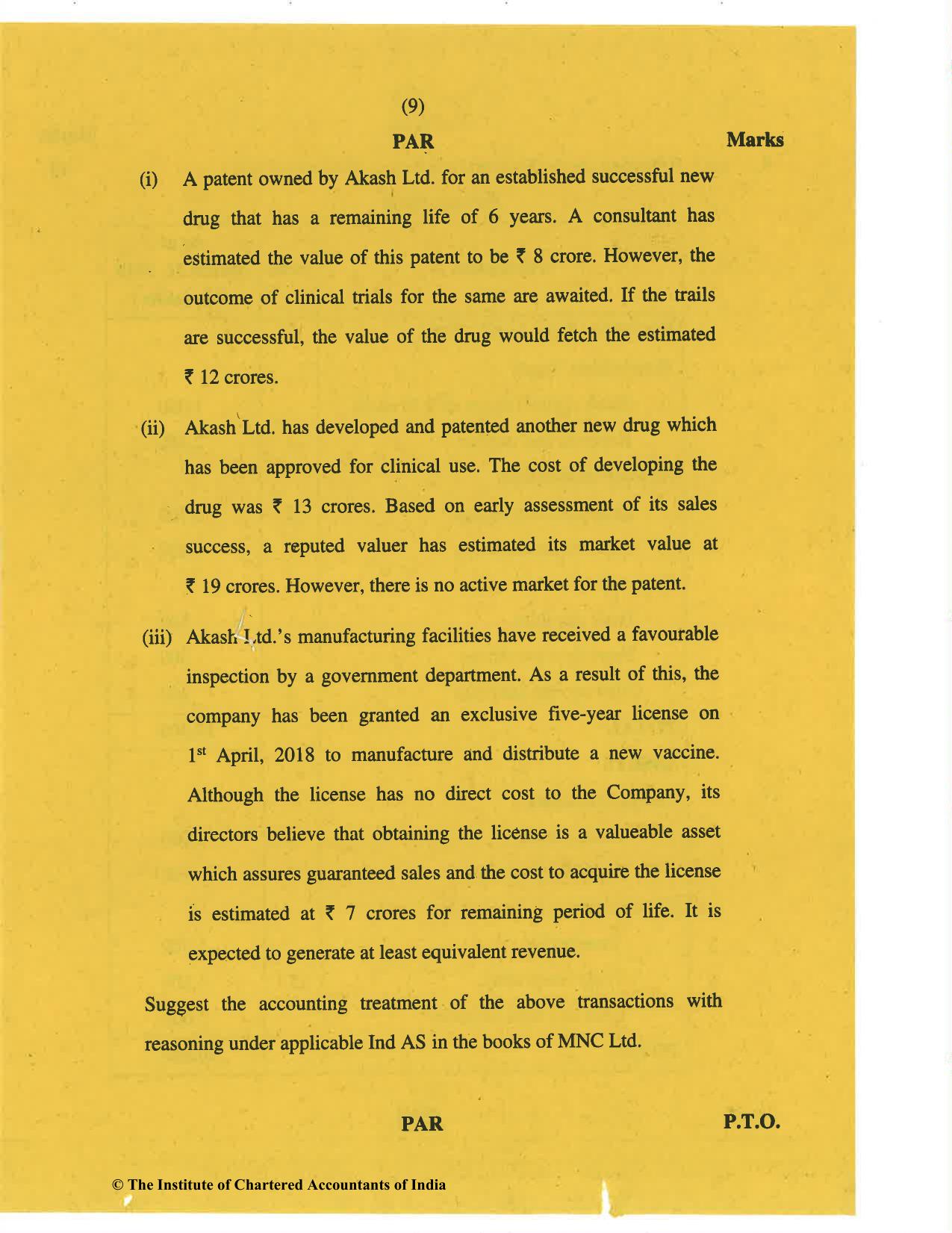 CA Final Nov 2019 Question Paper - Paper 1 – Financial Reporting - Page 9
