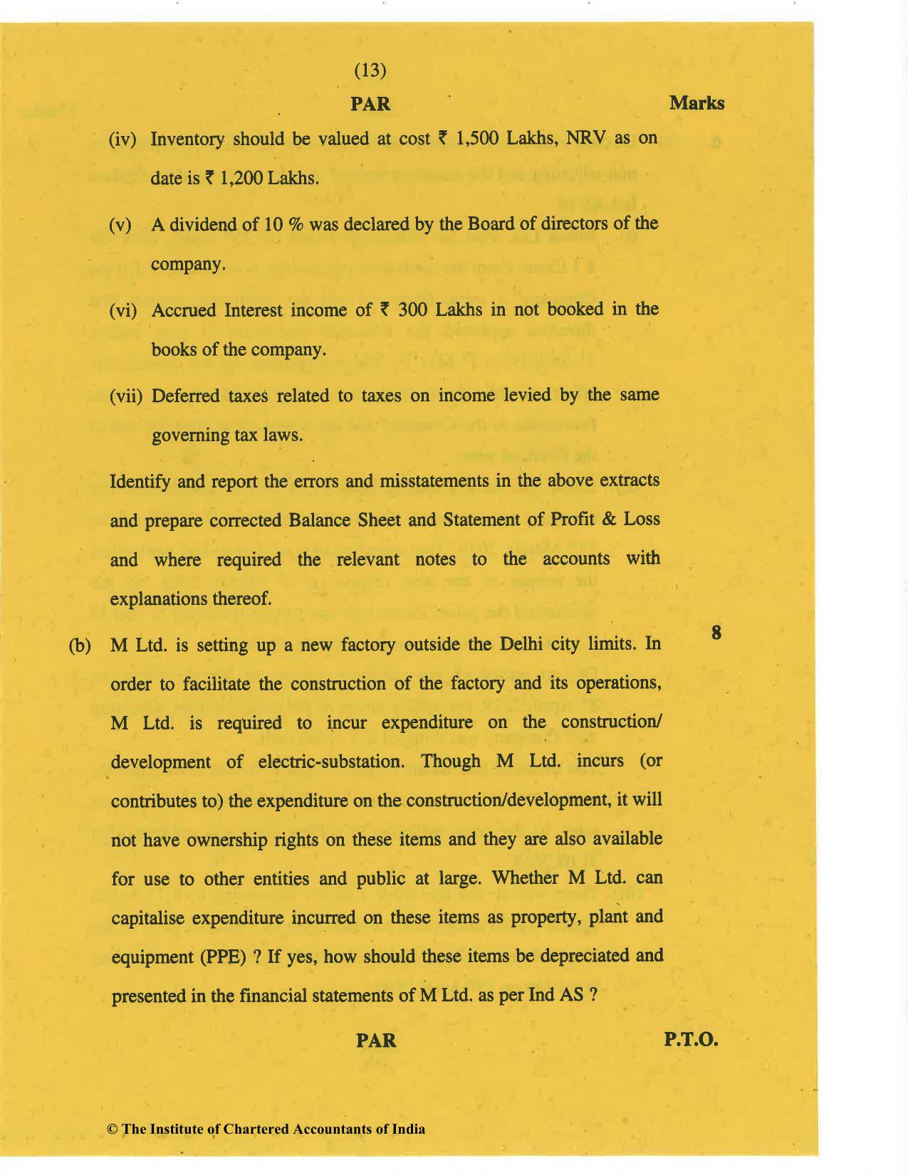 CA Final Nov 2019 Question Paper - Paper 1 – Financial Reporting - Page 13