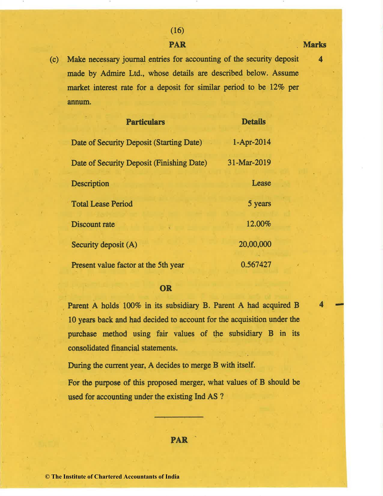 CA Final Nov 2019 Question Paper - Paper 1 – Financial Reporting - Page 16