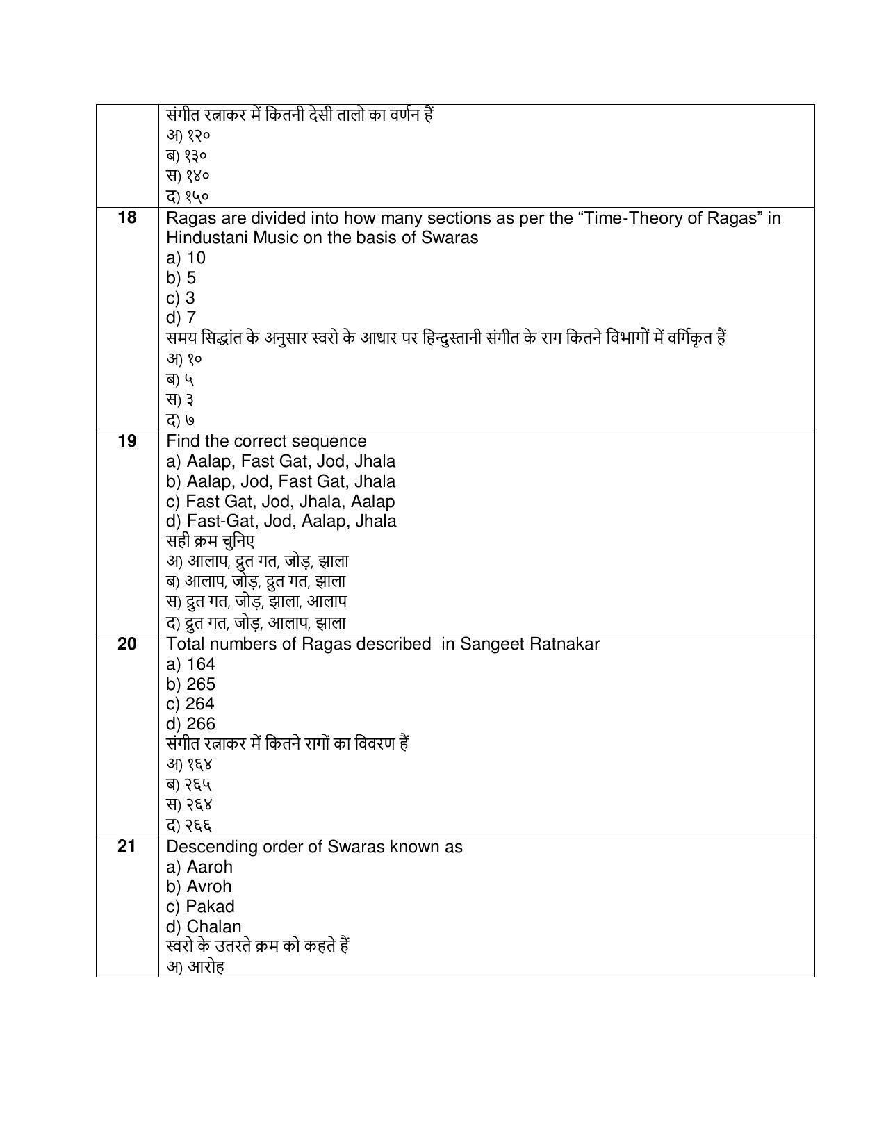 CBSE Class 12th Hindustani Music (Melodic) Sample Question Paper 2021-22 - Page 6