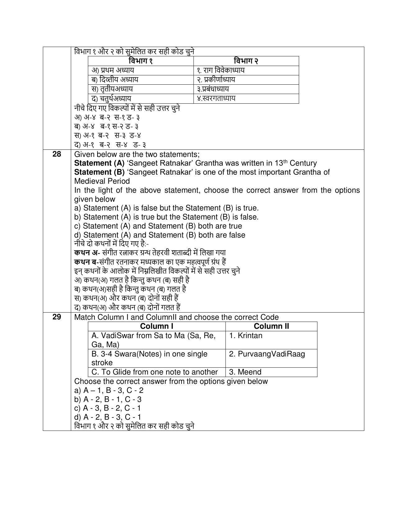 CBSE Class 12th Hindustani Music (Melodic) Sample Question Paper 2021-22 - Page 9