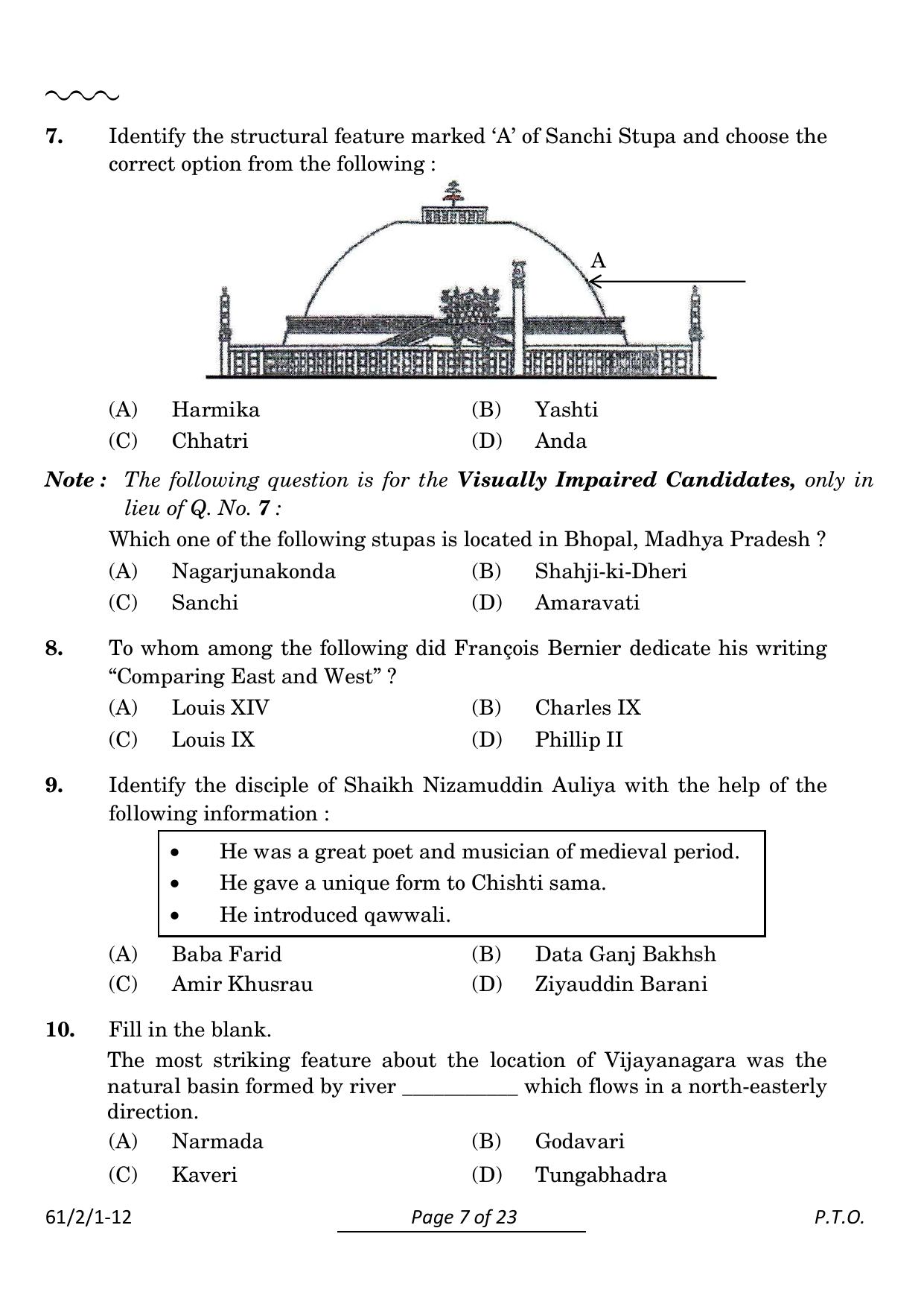 CBSE Class 12 61-2-1 History 2024 Question Paper - Page 7