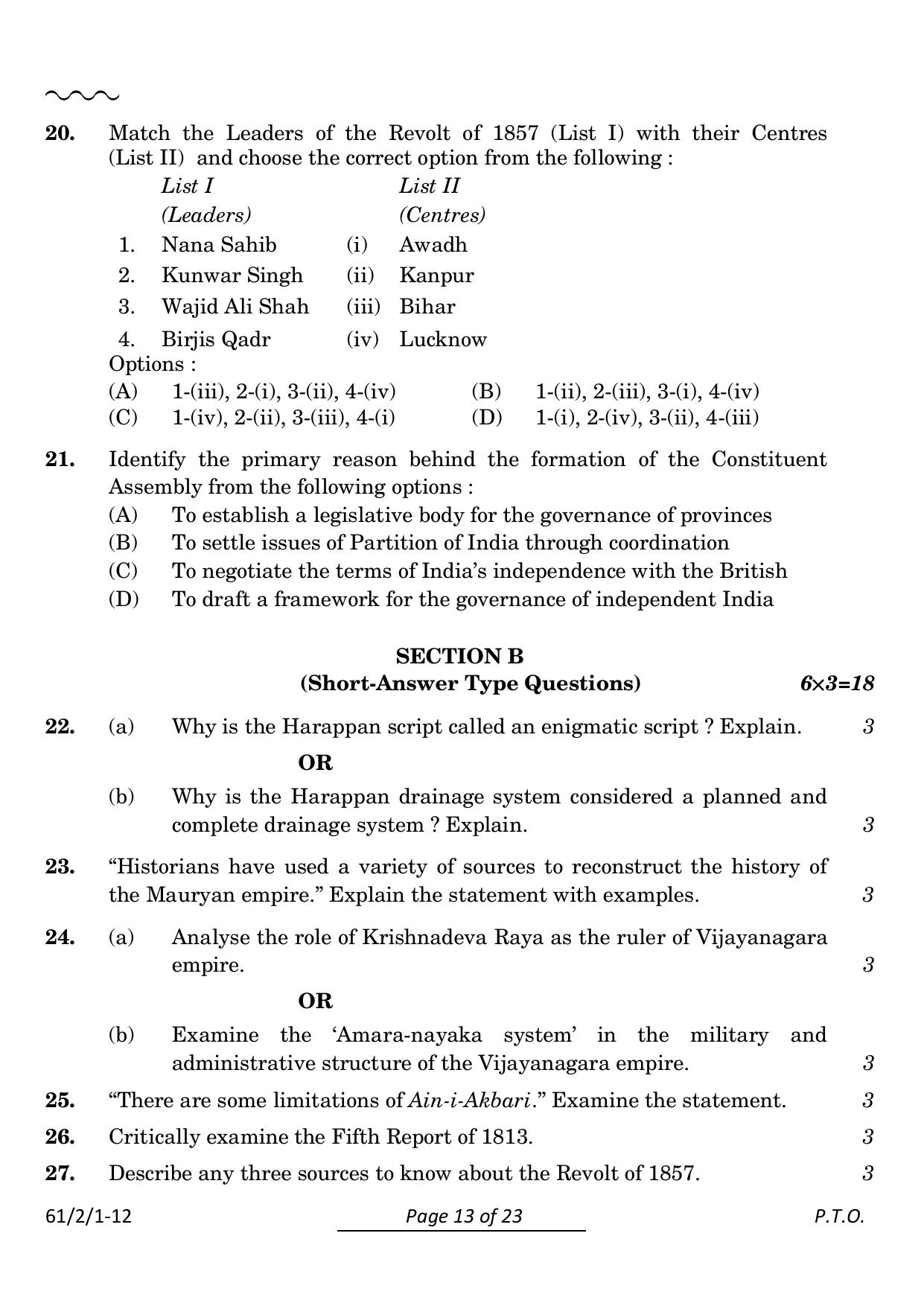 CBSE Class 12 61-2-1 History 2024 Question Paper - Page 13
