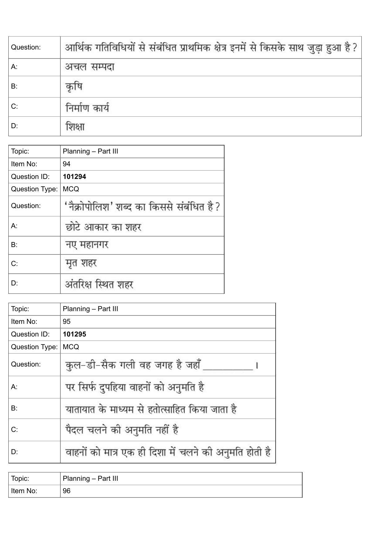 JEE Mains 2022: B Arch & B Planning Hindi (Shift 1) 30-07-2022 Question Paper - Page 62