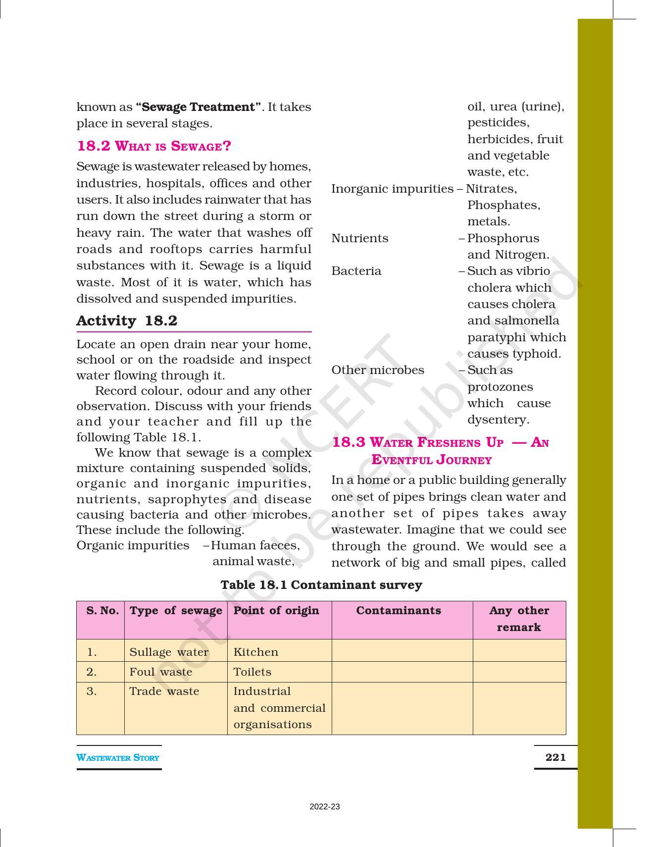 NCERT Book for Class 7 Science: Chapter 18-Wastewater Story - Page 2