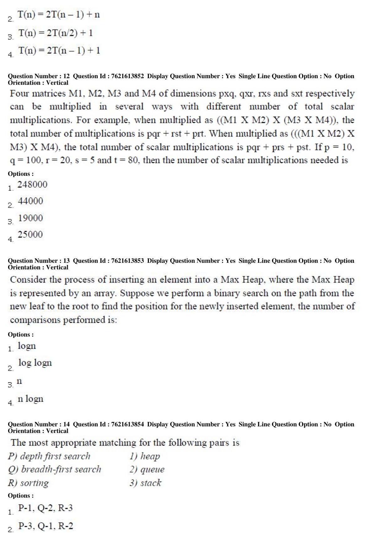 TS PGECET 2017: Computer Science & Information Technology Question Papers - Page 4