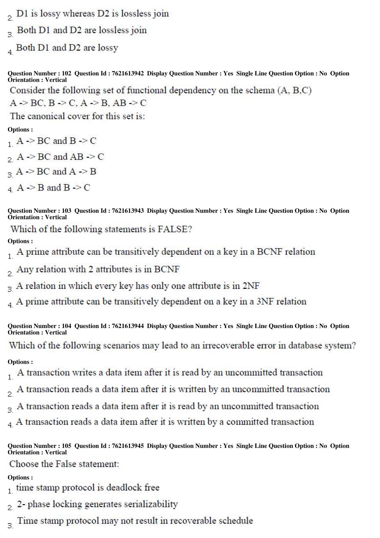 TS PGECET 2017: Computer Science & Information Technology Question Papers - Page 31