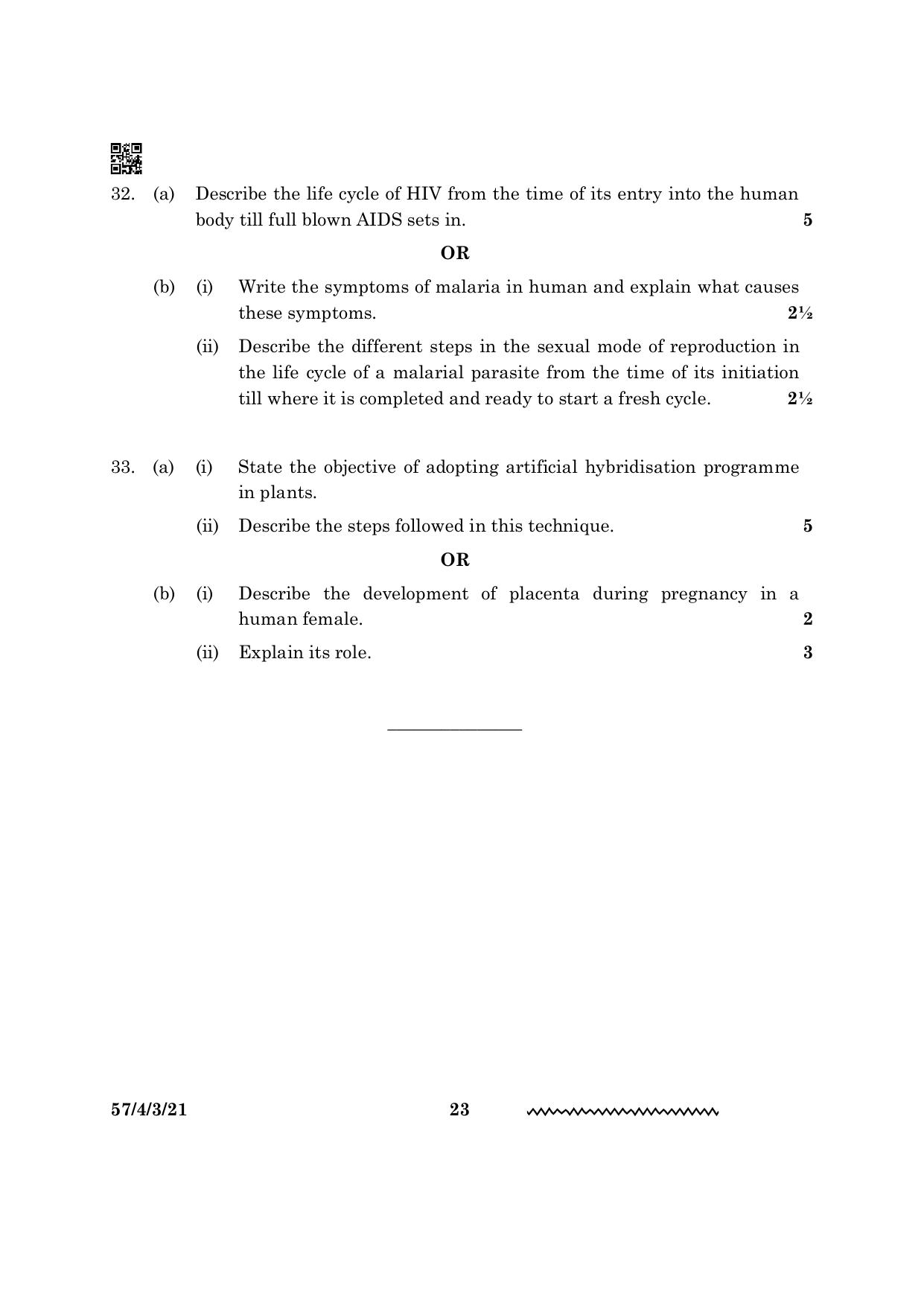 CBSE Class 12 57 4 3 Biology 2024 Question Paper - Page 23