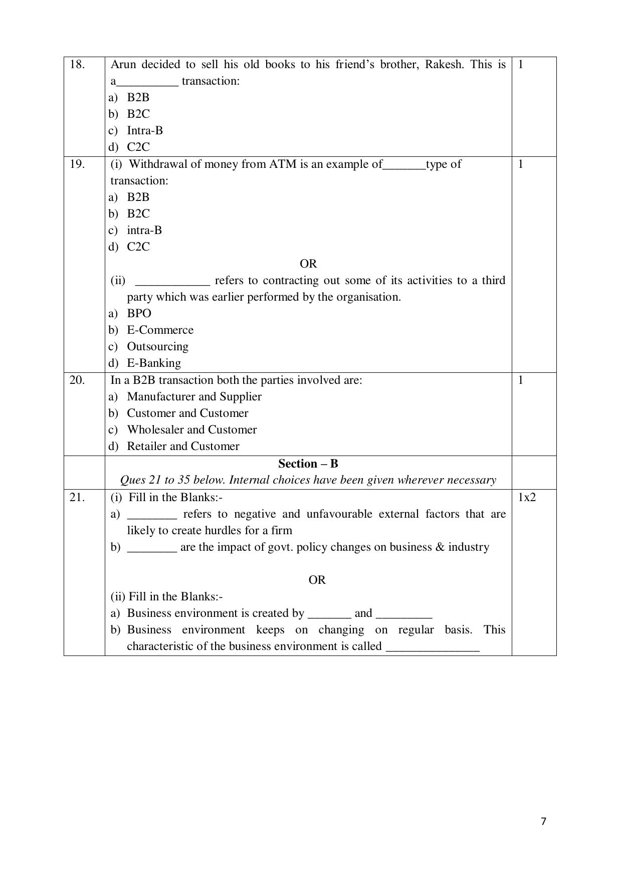 NIOS Class 12 Commerce (Business Studies) (New) Sample Paper - Page 7