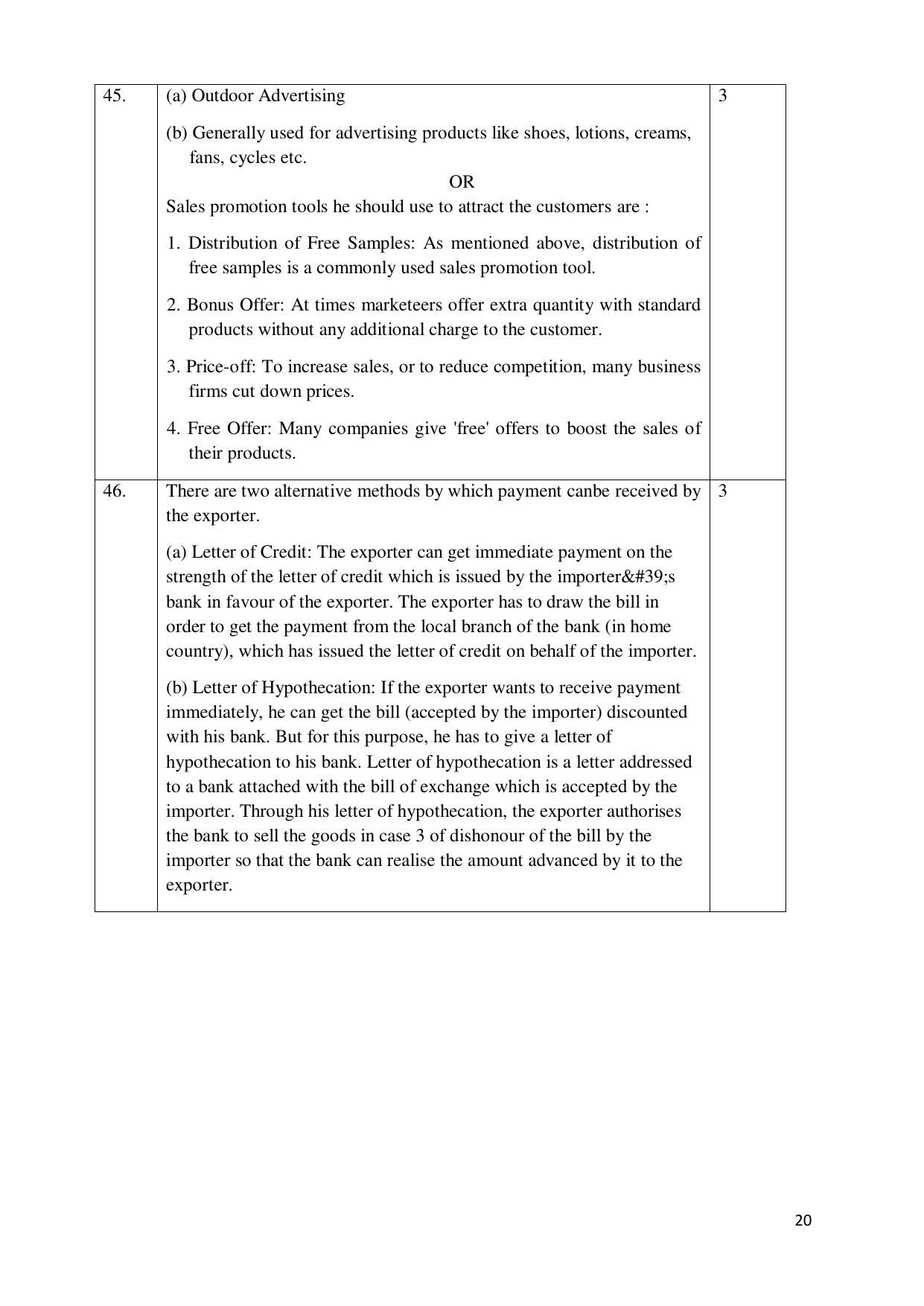NIOS Class 12 Commerce (Business Studies) (New) Sample Paper - Page 20
