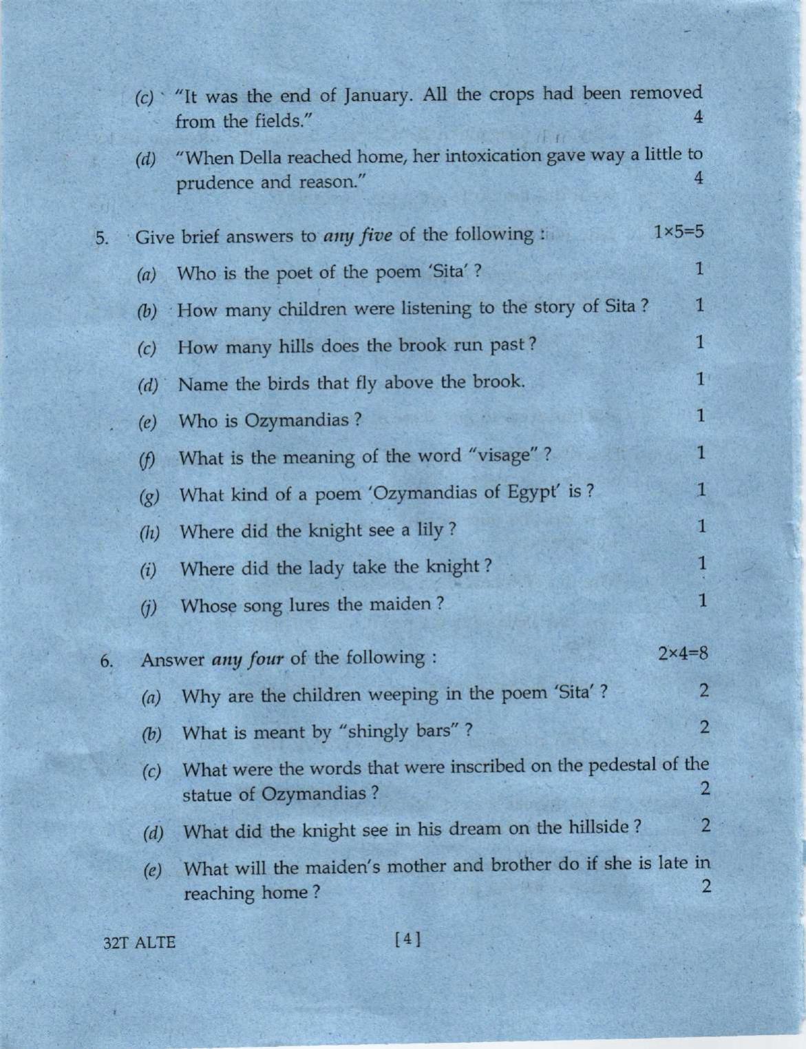 Assam HS 2nd Year Alternative English 2022 Question Paper - Page 4