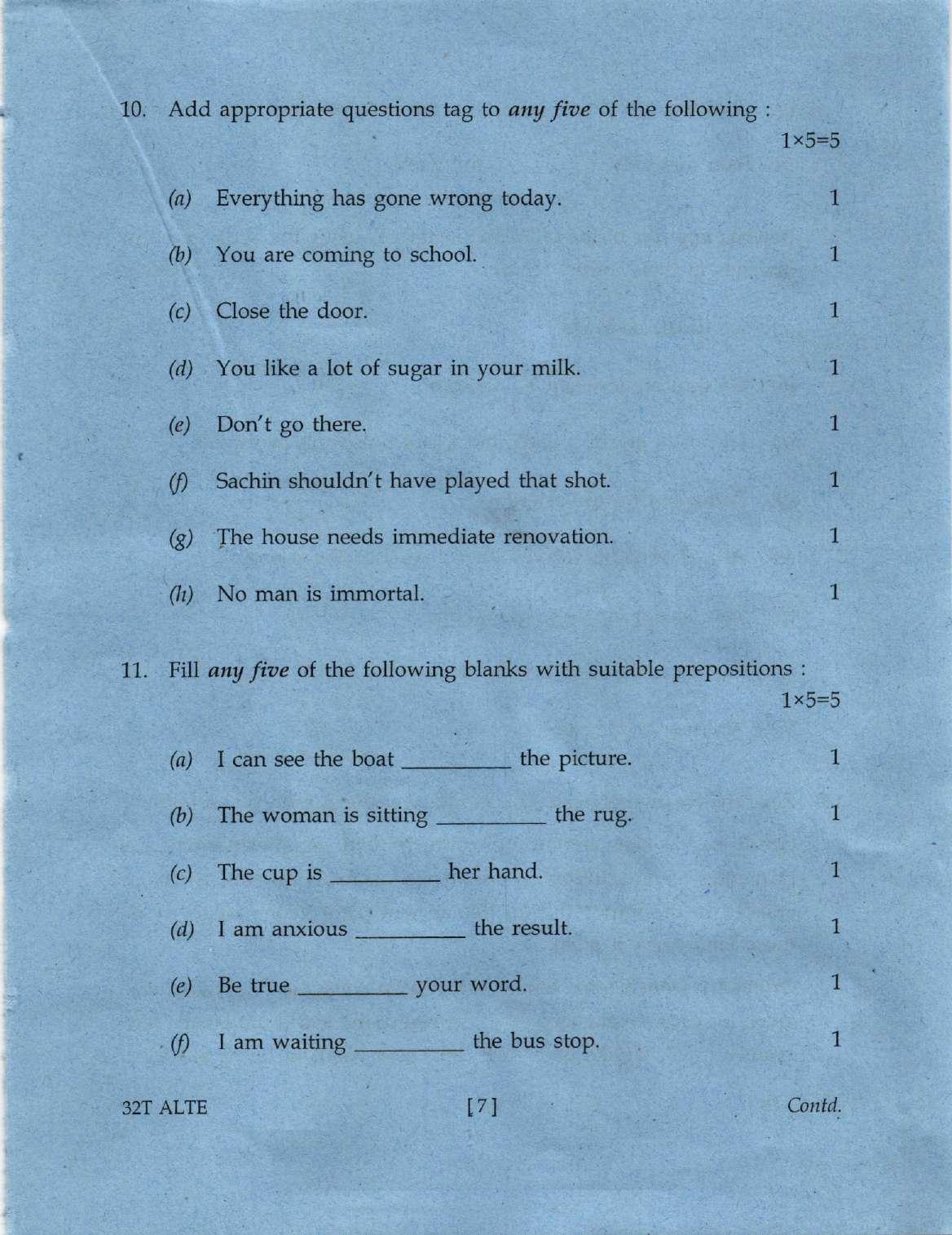 Assam HS 2nd Year Alternative English 2022 Question Paper - Page 7