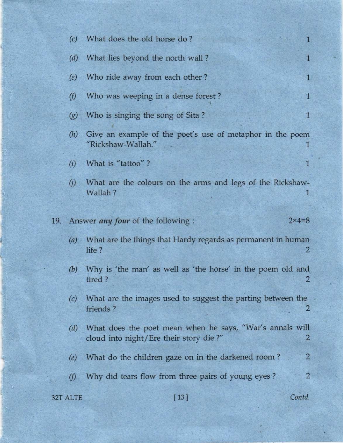 Assam HS 2nd Year Alternative English 2022 Question Paper - Page 13