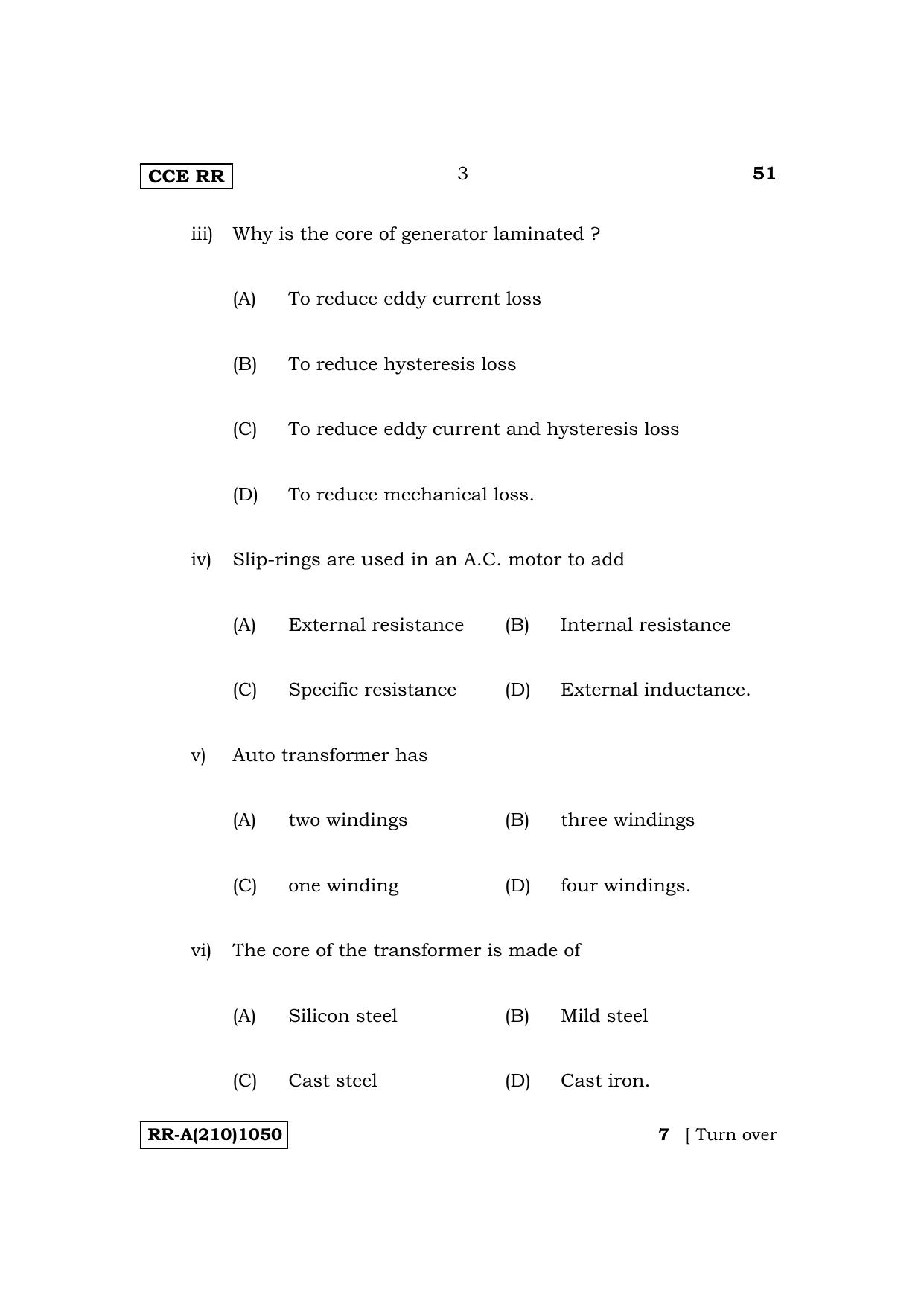 Karnataka SSLC NSQF Subjects Elements Of Electrical Engineering Exam Question Paper 2023 (A Version) - Page 3