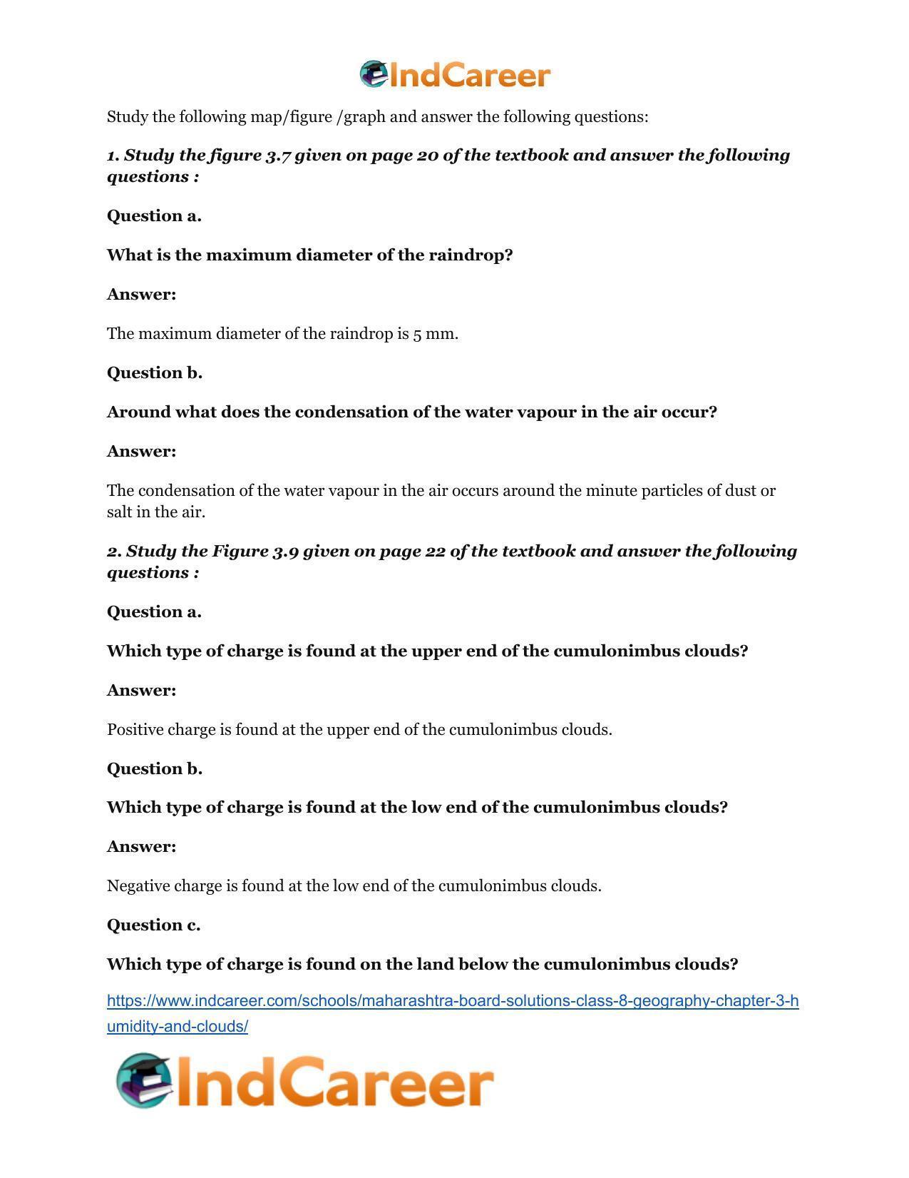 Maharashtra Board Solutions Class 8-Geography: Chapter 3- Humidity and Clouds - Page 16