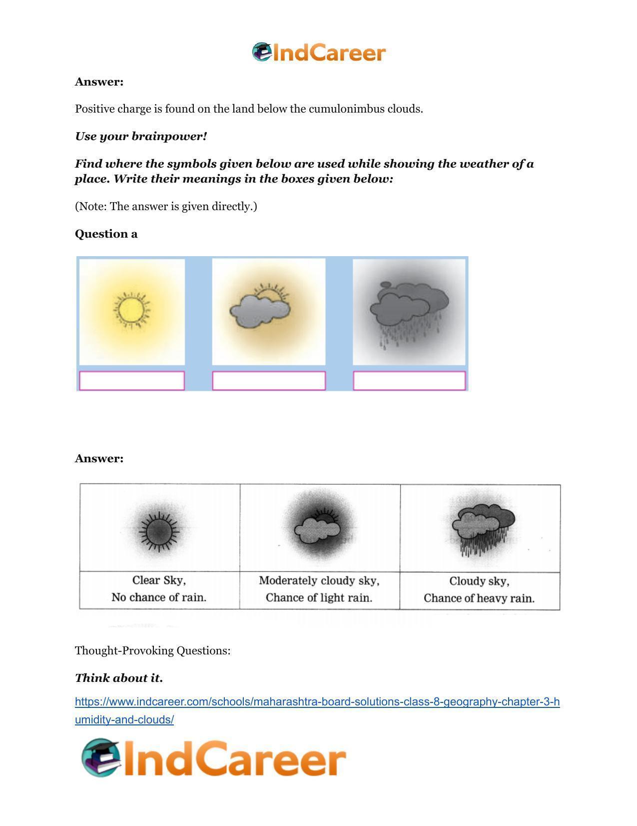 Maharashtra Board Solutions Class 8-Geography: Chapter 3- Humidity and Clouds - Page 17