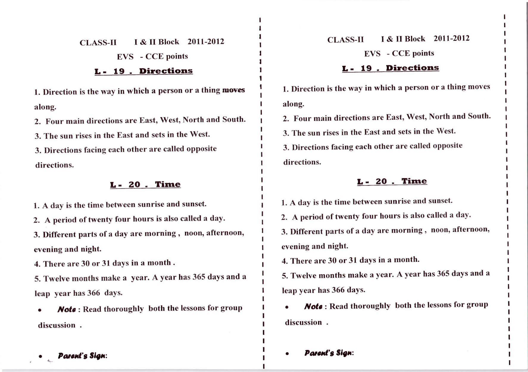 Worksheets for Class 2 EVS Assignment 4 - Page 1