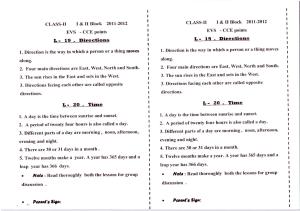 Worksheets for Class 2 EVS Assignment 4
