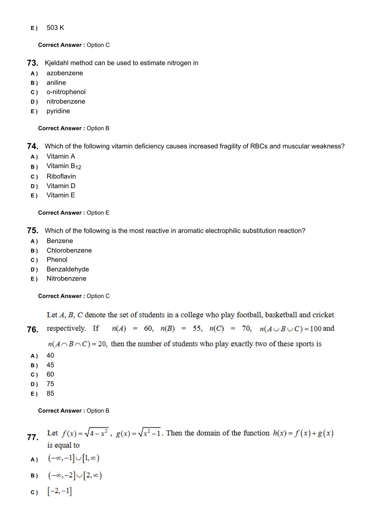 KEAM 2024 June 7 Question Paper with Answer Key - Page 18
