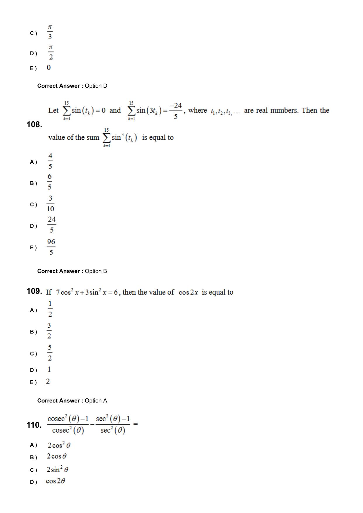 KEAM 2024 June 7 Question Paper with Answer Key - Page 27