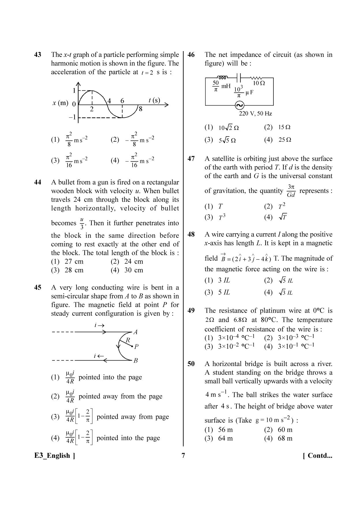 NEET 2023 H3 Official Answer Key - Page 7