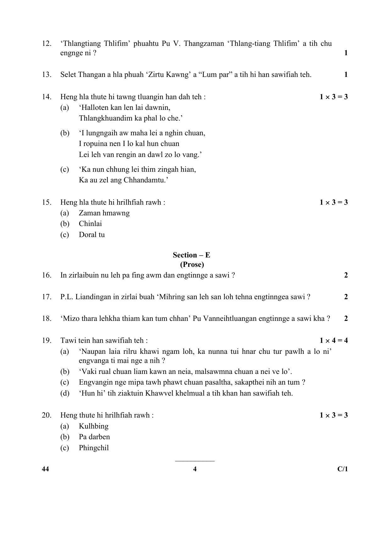CBSE Class 10 44 Mizo 2018 Compartment Question Paper - Page 4