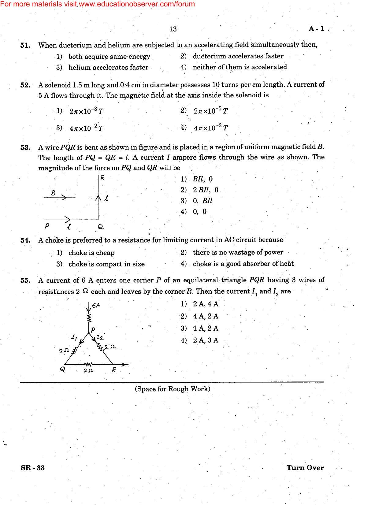 KEAM Paper I 2006 Question Paper - Page 13