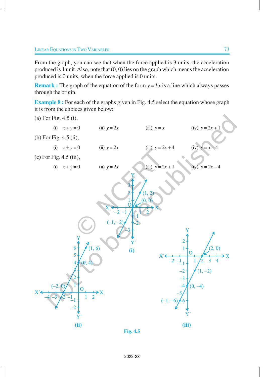 NCERT Book for Class 9 Maths Chapter 4 Linear Equations in Two Variables - Page 8