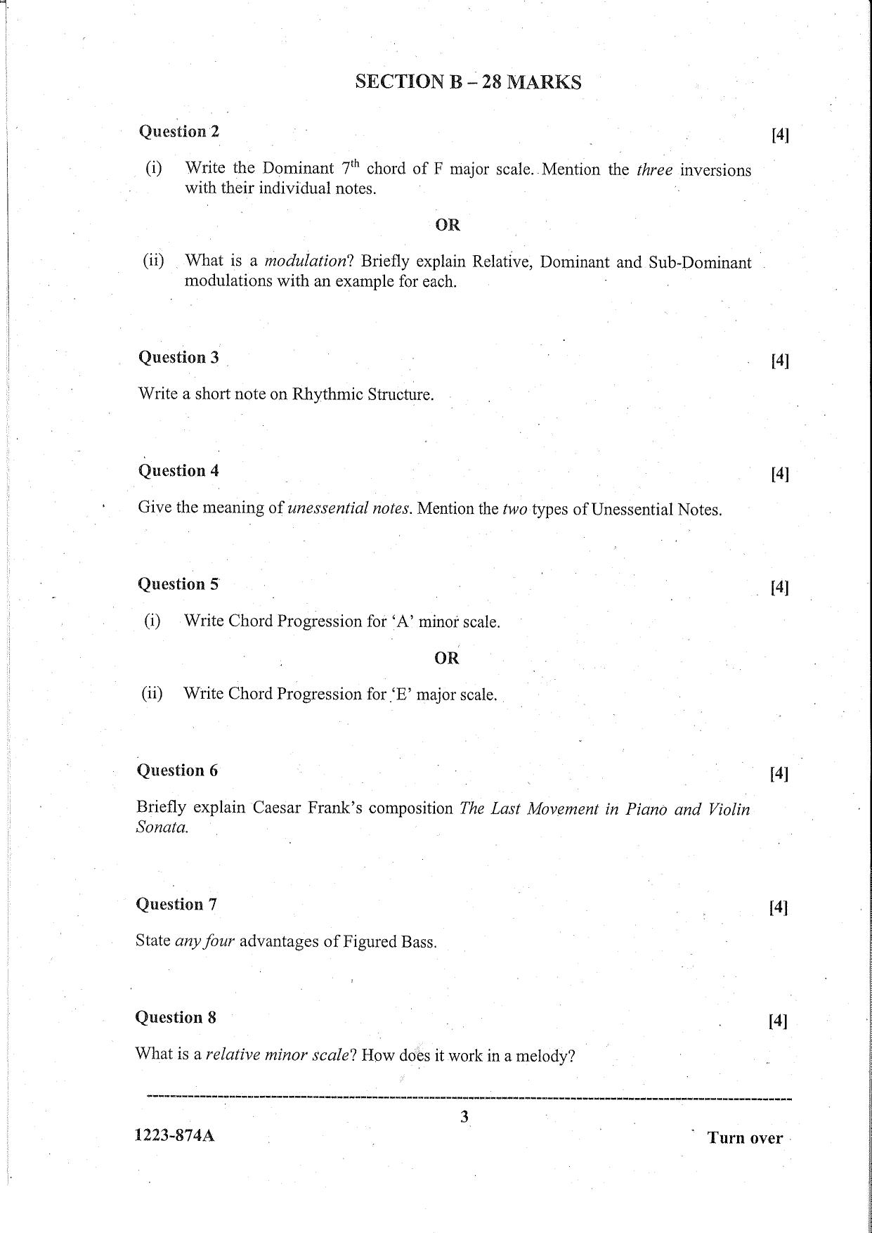 ISC Class 12 Western Music 2023 Question Paper - Page 3